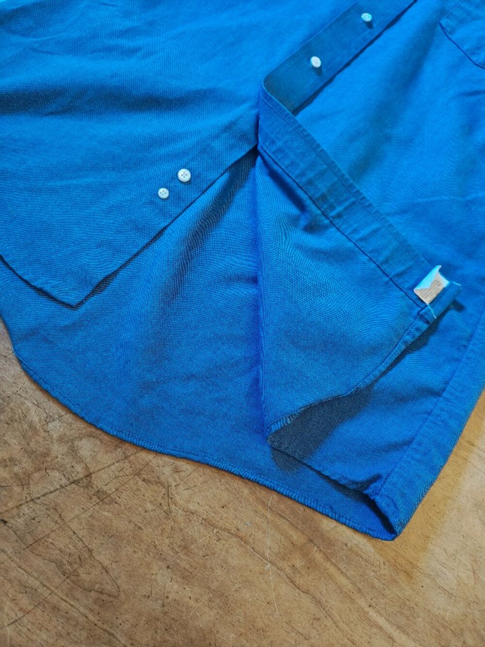 Vintage Barrington Blue Wrinkle Free Oxford Shirt Mens 15.5 34/35 Made in USA - Picture 8 of 11